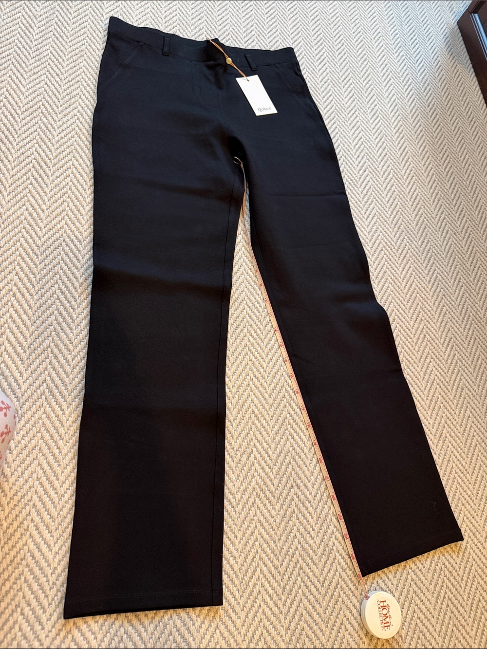 Quince Black Ankle Ponte Pants